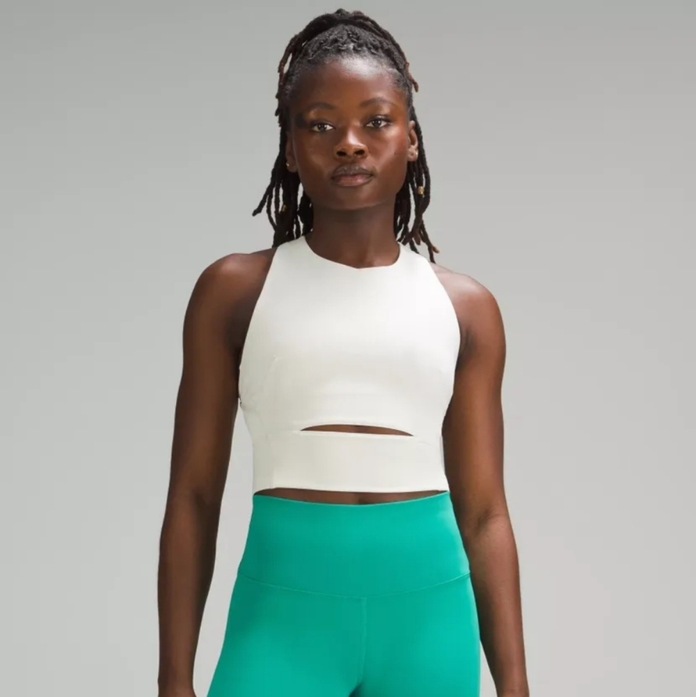 Lululemon Wunder Train Longline Sports Bra Mesh Strap Tank Size 2